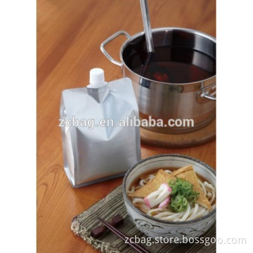 moistureproof pure Aluminium spout nozzle food packaging bags,Stand up Aluminum nozzle spout bag for drinking